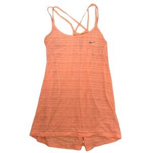 Nike orange tank top workout tank womens size small shirt running E129